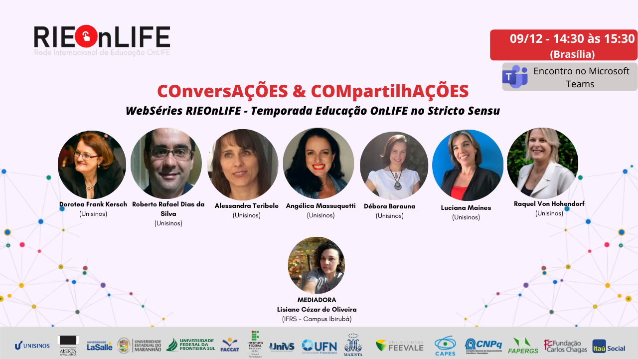 WebSéries RIEOnLIFE - Educação OnLIFE na Educação Básica e no Stricto Sensu