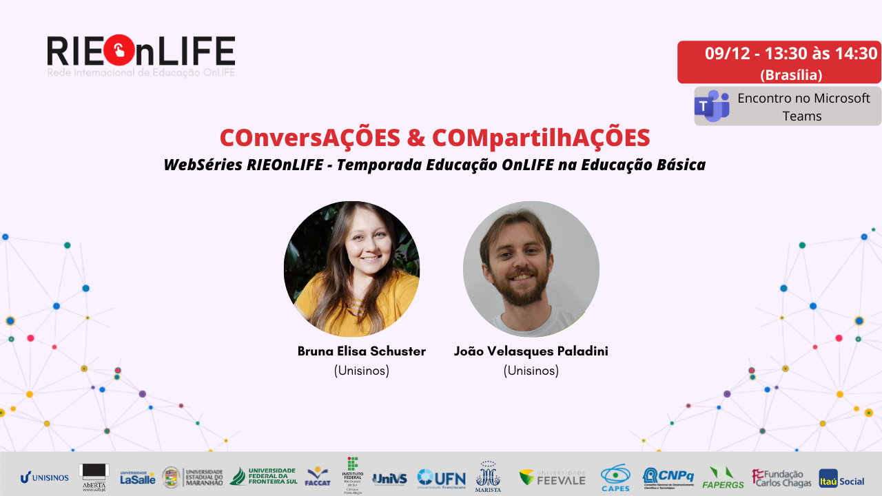 WebSéries RIEOnLIFE - Temporada Educação OnLIFE na Educação Básica e no Stricto Sensu